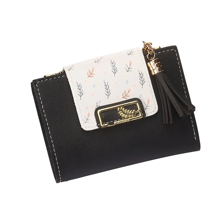 Pu Leather Fashion Women's Wallet Black