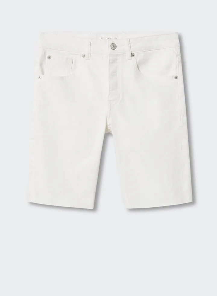 Kids Frayed Hem Denim Shorts