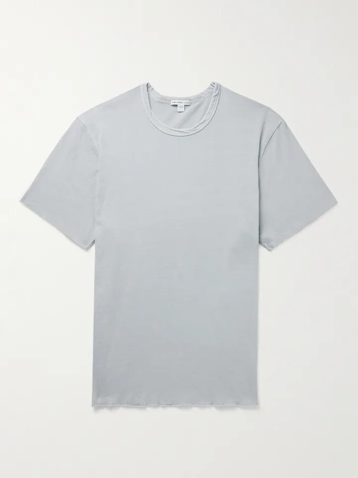 Garment-Dyed Brushed Cotton-Blend Jersey T-Shirt