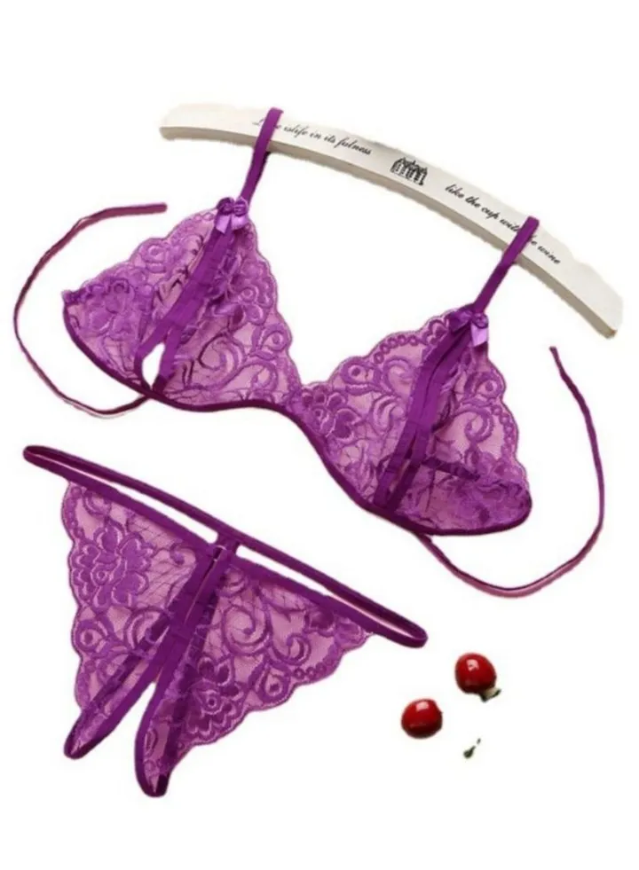Three point lace underwear