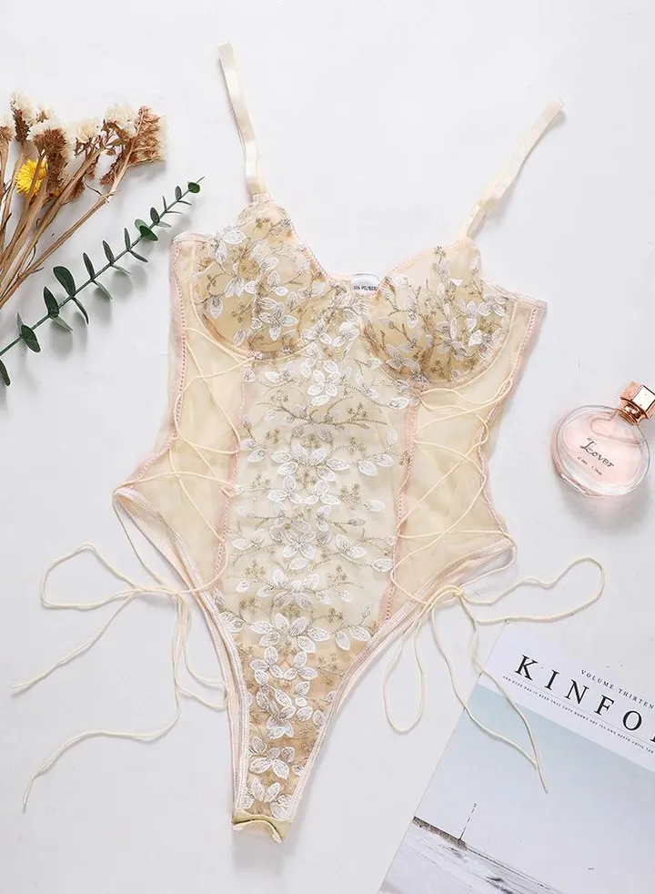 lace embroidered jumpsuit