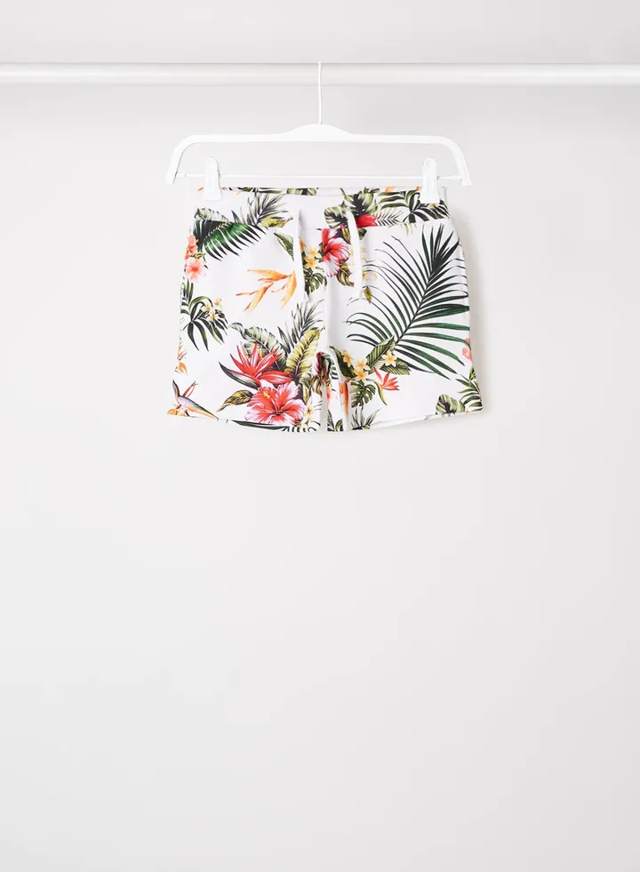 Kids All Over Print Shorts Bright White