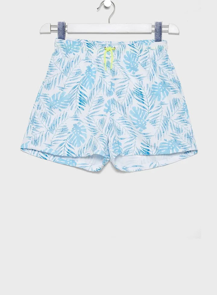 Kids Palm Print Shorts