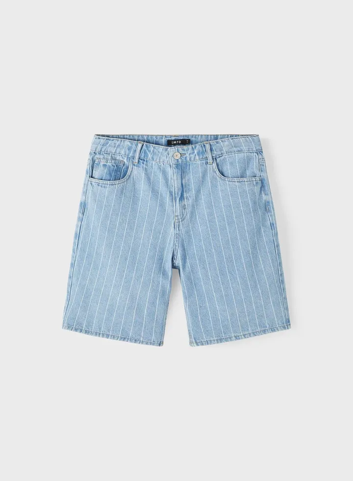 Kids Striped Denim Shorts