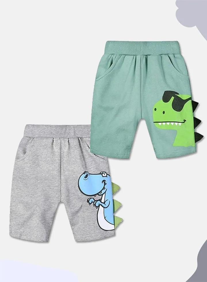 Toddler Boys Summer Cotton Shorts with Pocket Baby Casual Active Jogger Shorts 2-Pack