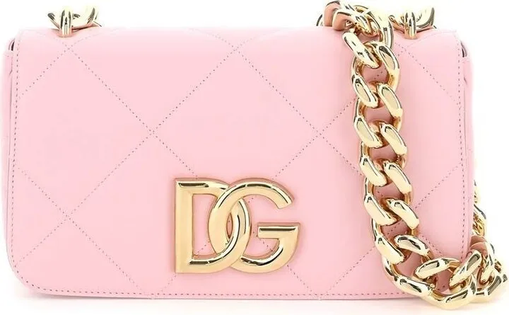 Dolce & Gabbana Logo-Plaque Chain-Link Shoulder Bag