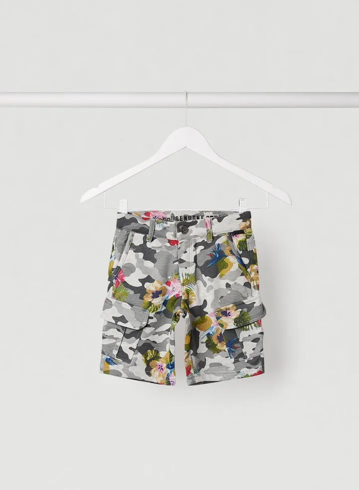 Kids Camo Print Shorts print