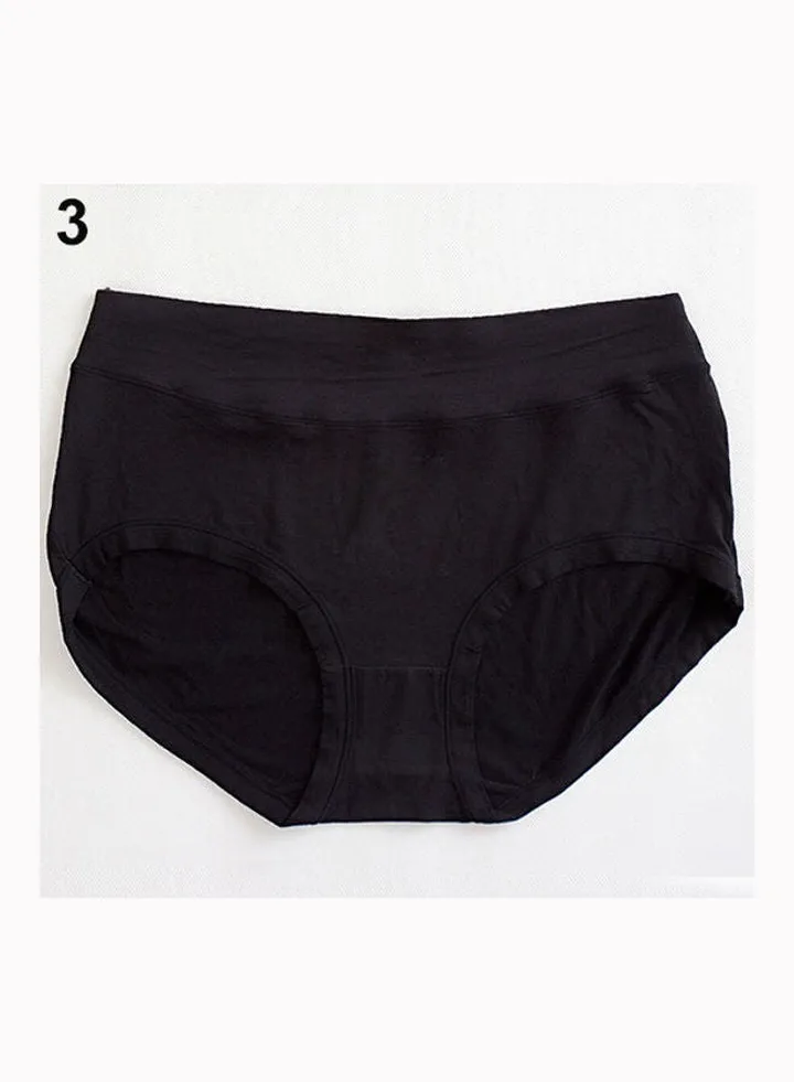 Women's Fashion Bamboo Fiber Antibacterial Underpants Briefs Underwear Black