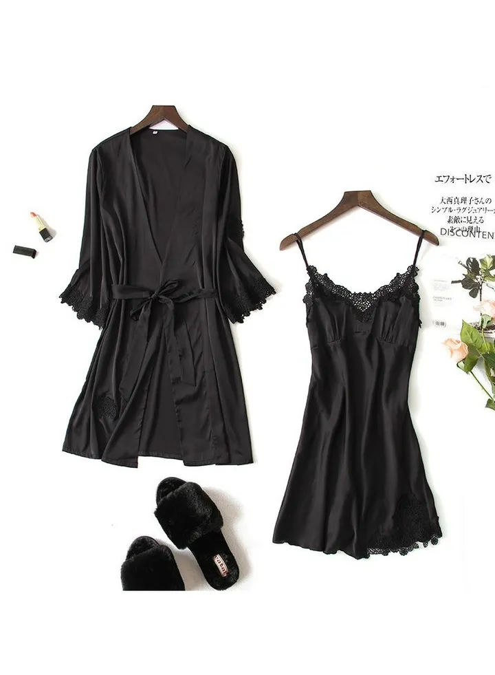 Comfortable Nightdress With Robe.