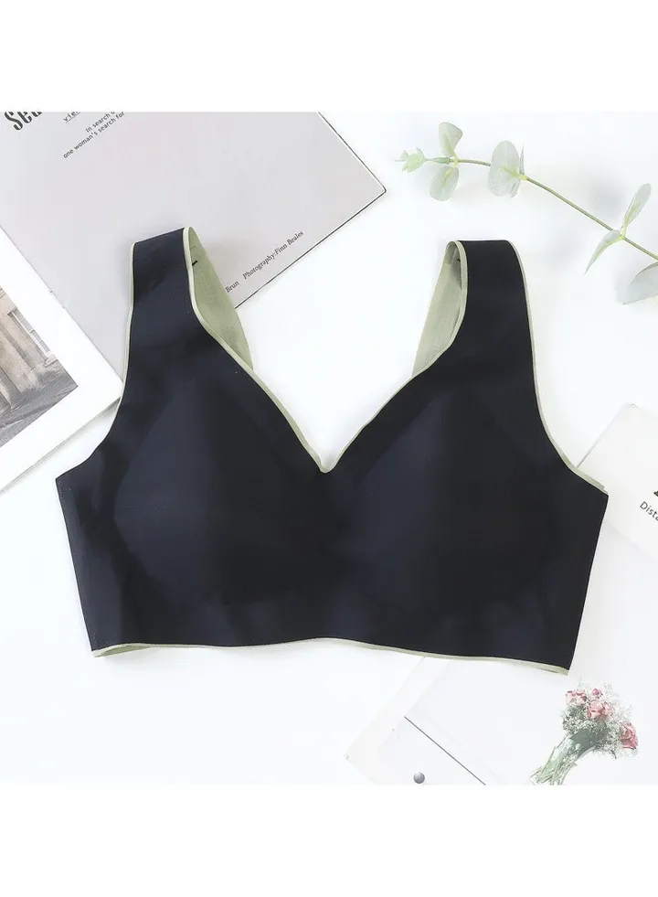 Seamless Back bra Push-up lace camisole style no-wire sports bra cover.