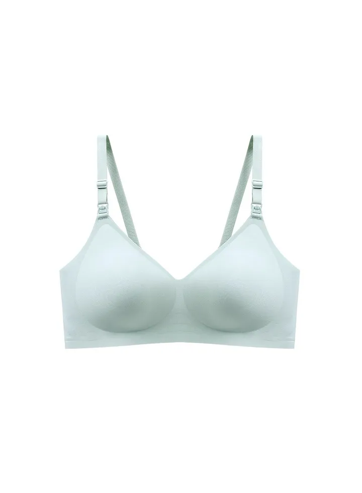 3D soft support breastfeeding bra during pregnancy anti-sag simple seamless underwear.