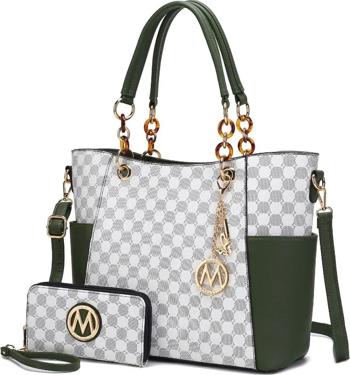 Merlina 2 PCS Women Tote Handbag with Wallet