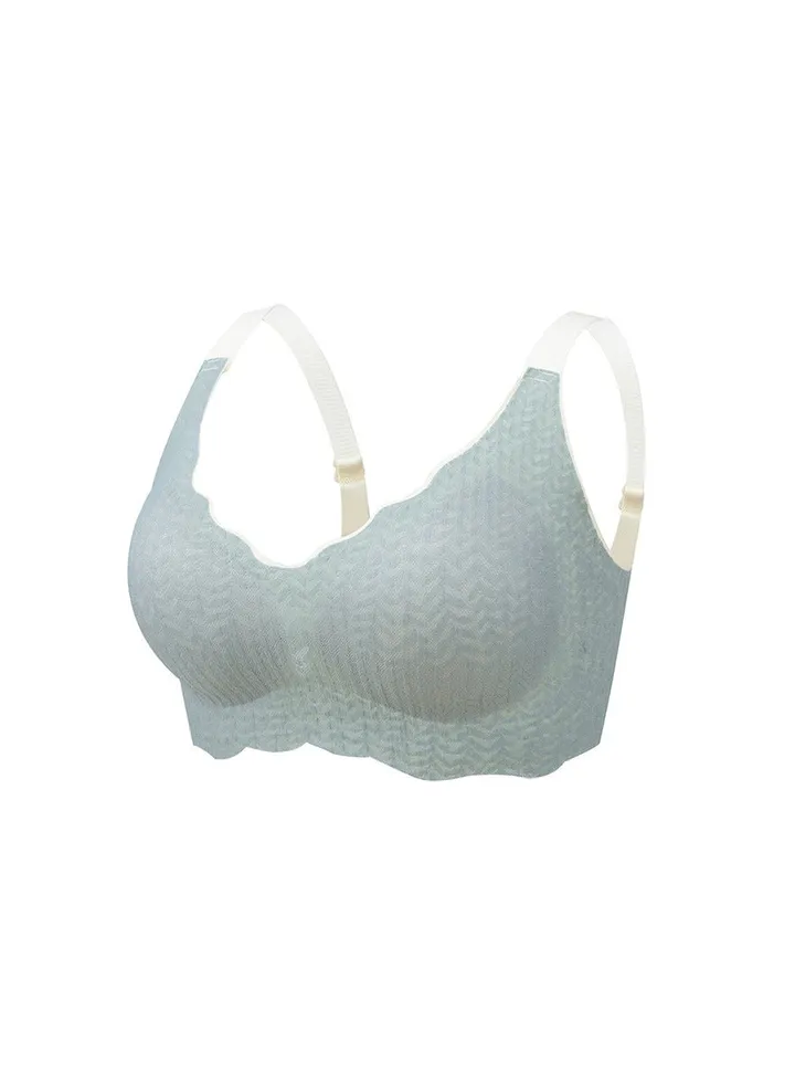 Cloud seamless underwear thin summer gathering up small fresh no underwire sports bra one cup.