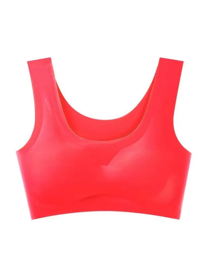 Seamless underwear One piece ice silk beauty back sports yoga vest bra.