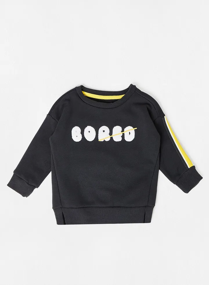 Baby Boys Long Sleeve Sweatshirt Black
