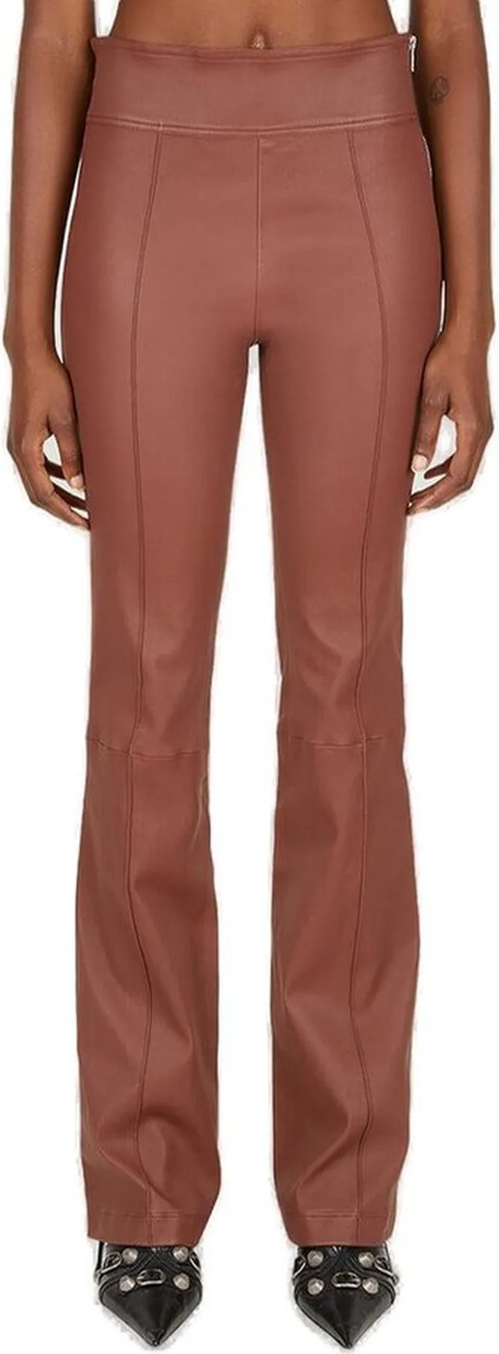 Helmut Lang High-Waist Leather Pants