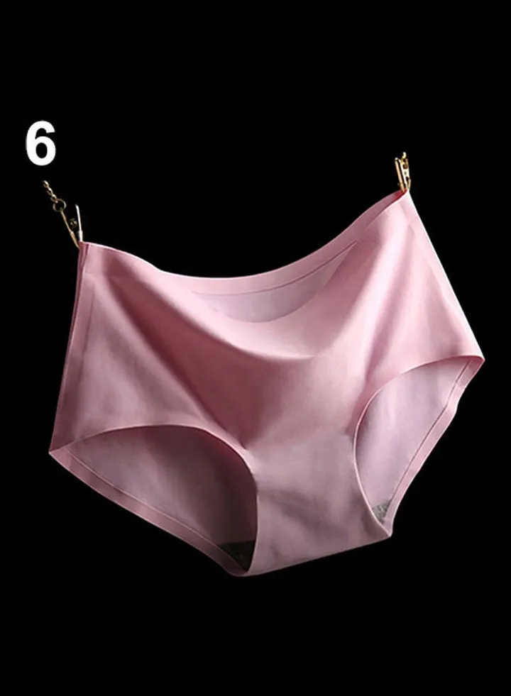 Comfortable Ultra-thin Seamless Briefs Underwear Light Pink