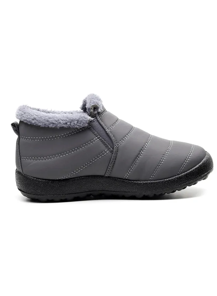 Ankle Boots Thermal Slip On Casual Footwear for Men Grey