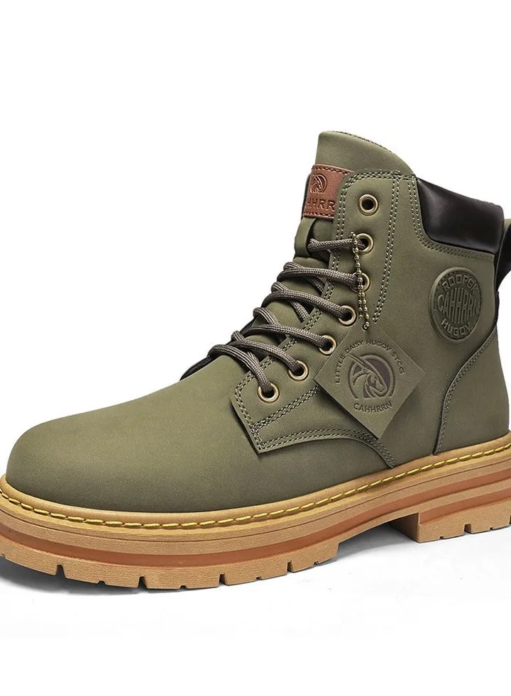 Seven Hole Four Color Men's Lace Up High Top Martini Boots