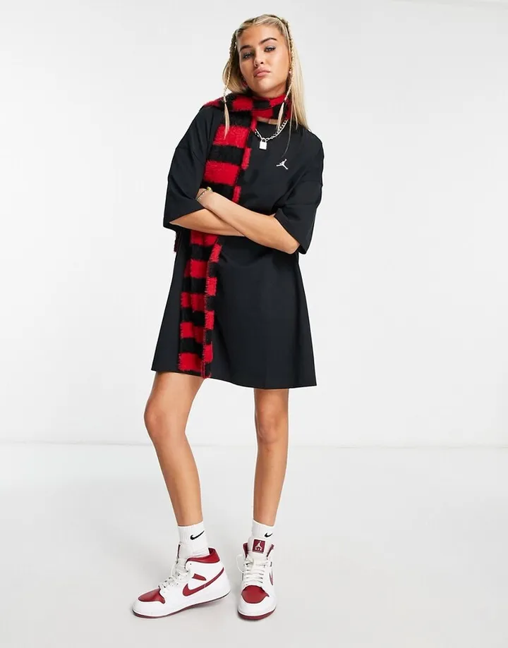 Nike Air Jordan Essentials t-shirt dress in black