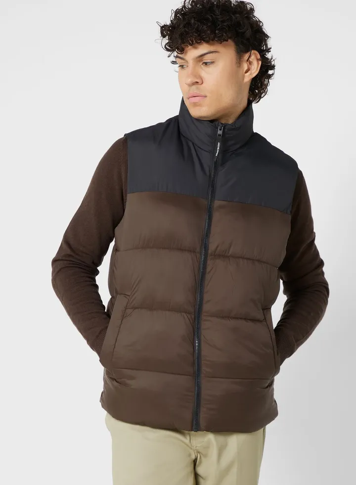 Zip Through Puffer Gilet