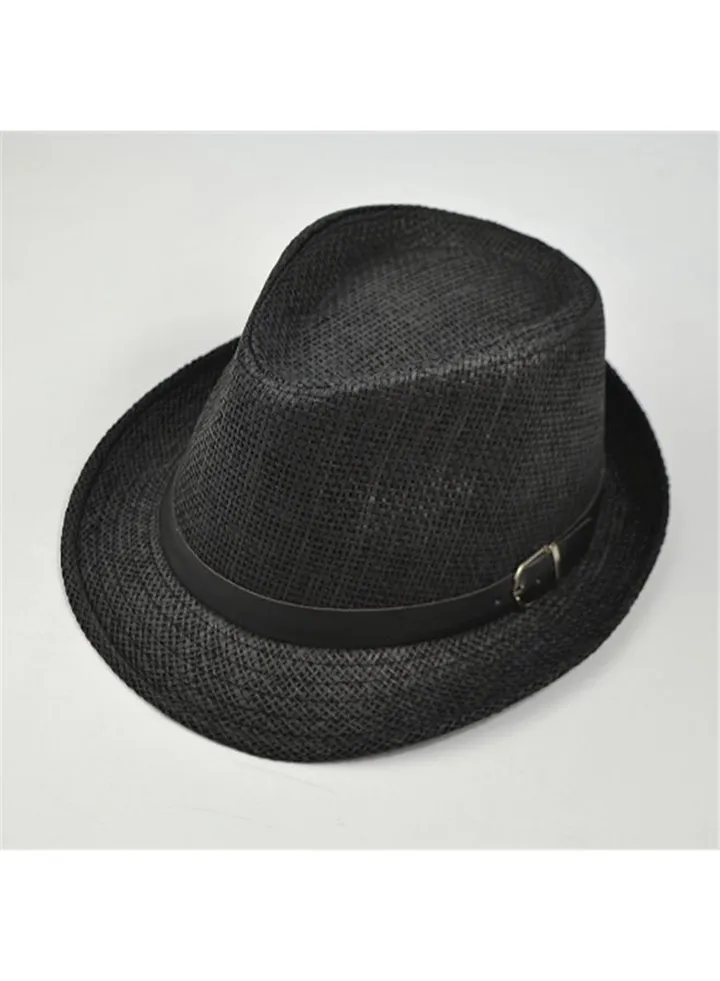 Casual Straw Jazz Hat Black