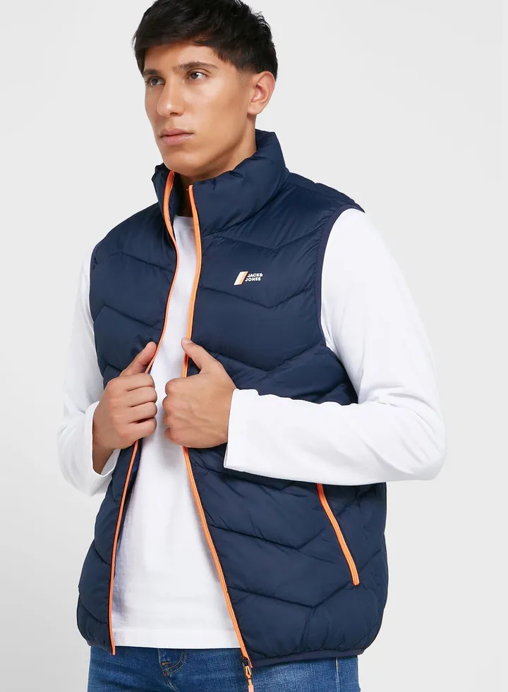 Zip Through Puffer Gilet