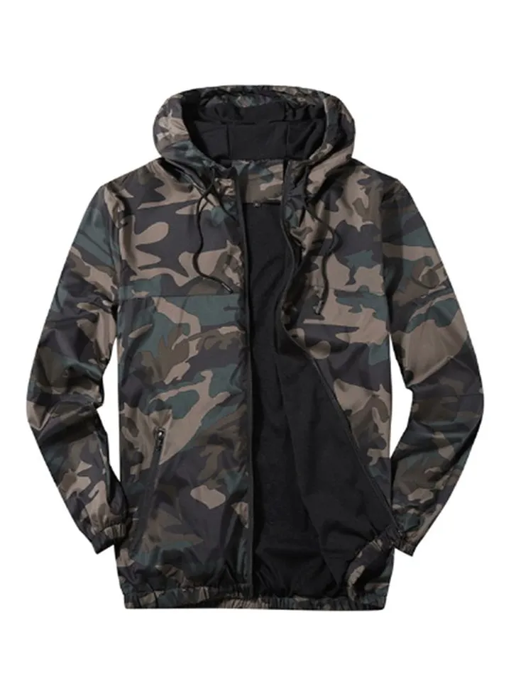Camouflage Printed Jacket Black/Green/Brown