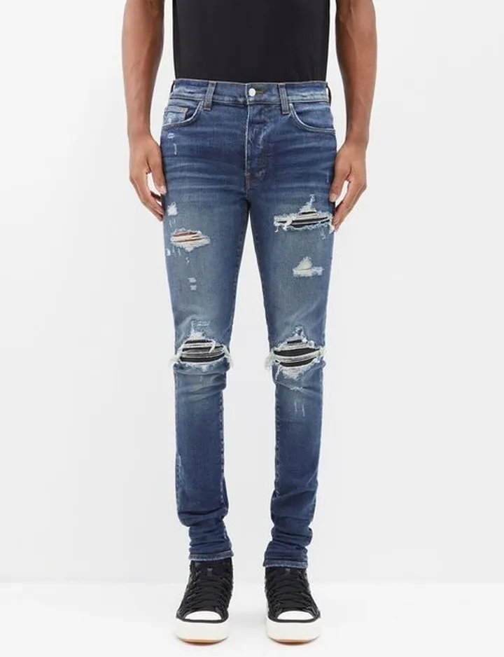 Mx1 Distressed Skinny-leg Jeans