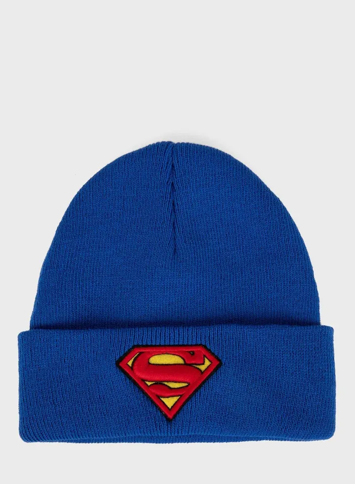 Kids Superman Logo Beanie