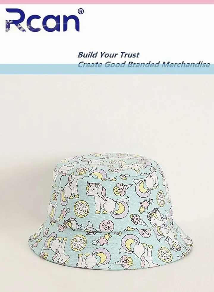 Kids Cute Cartoon Soft Sun Protection Baby Cap Fisherman's Hat Cotton 2-4 years old, Baby Girl, Baby Boy , Multicolor