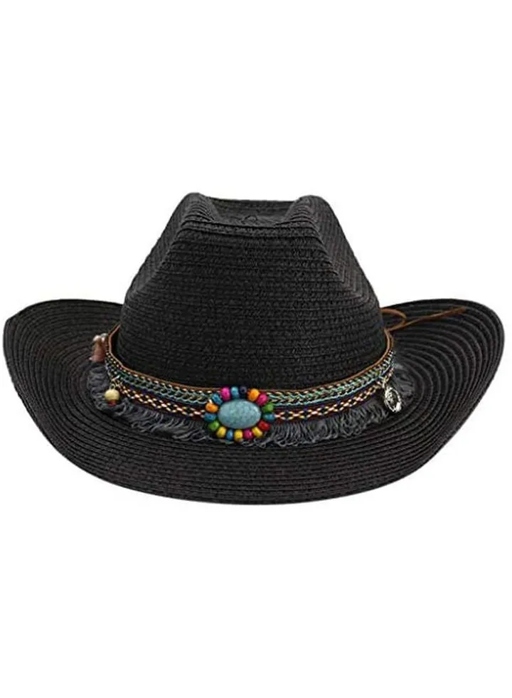 Western Style Classic Cattleman Hat Black/Blue/Pink