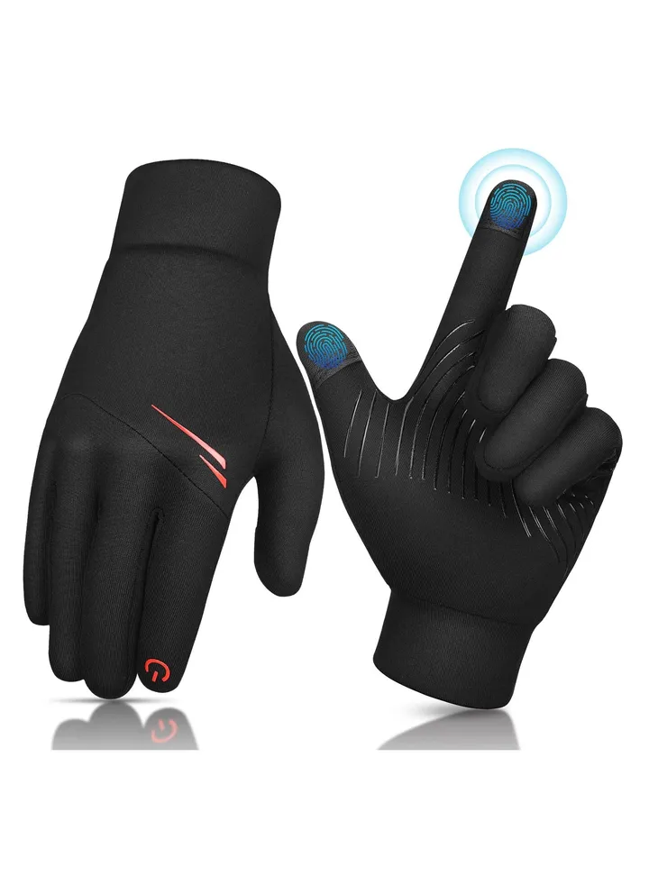 Kids Winter Touch Screen Gloves, Cold Weather Windproof Waterproof Fleece Warm Gloves with Anti-Slip Design, Suitable for Children Ages 8-10, Boys and Girls, L