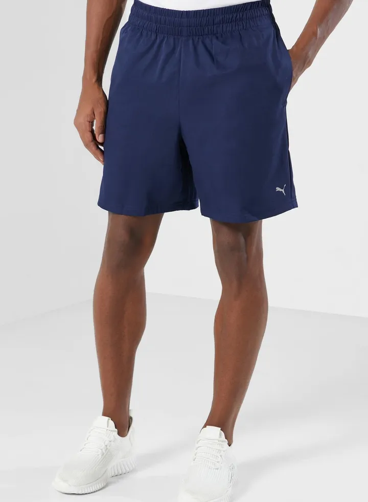 Logo Printed Shorts Navy Blue