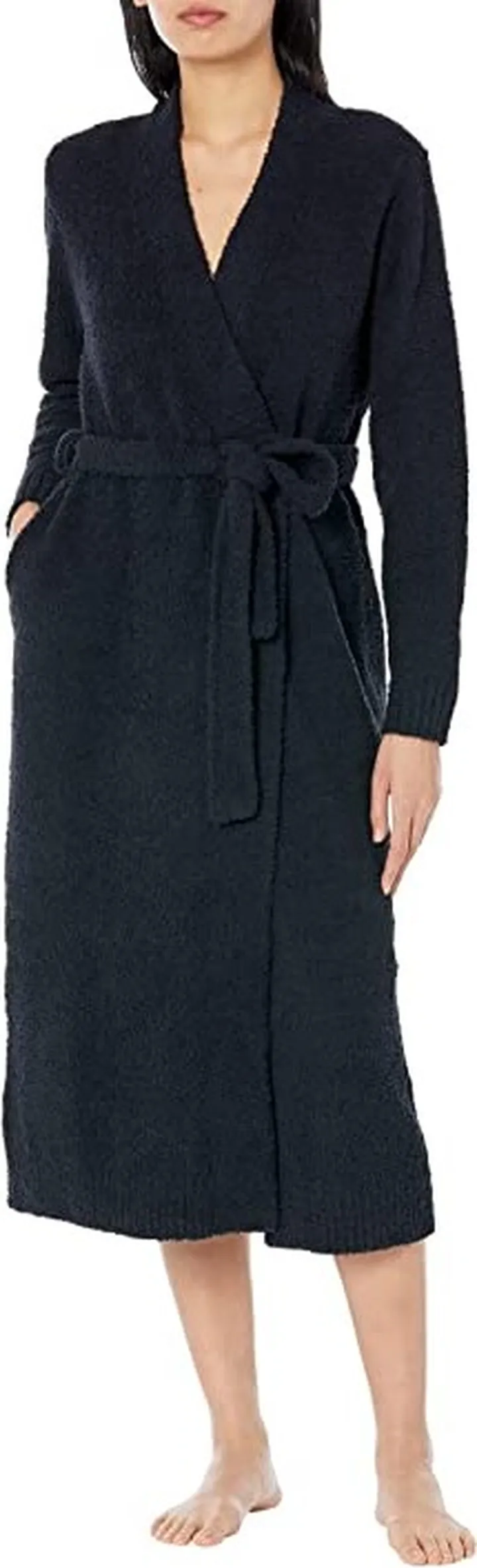 UGG Lenny Knit Robe (Black) Women's Pajama Sets