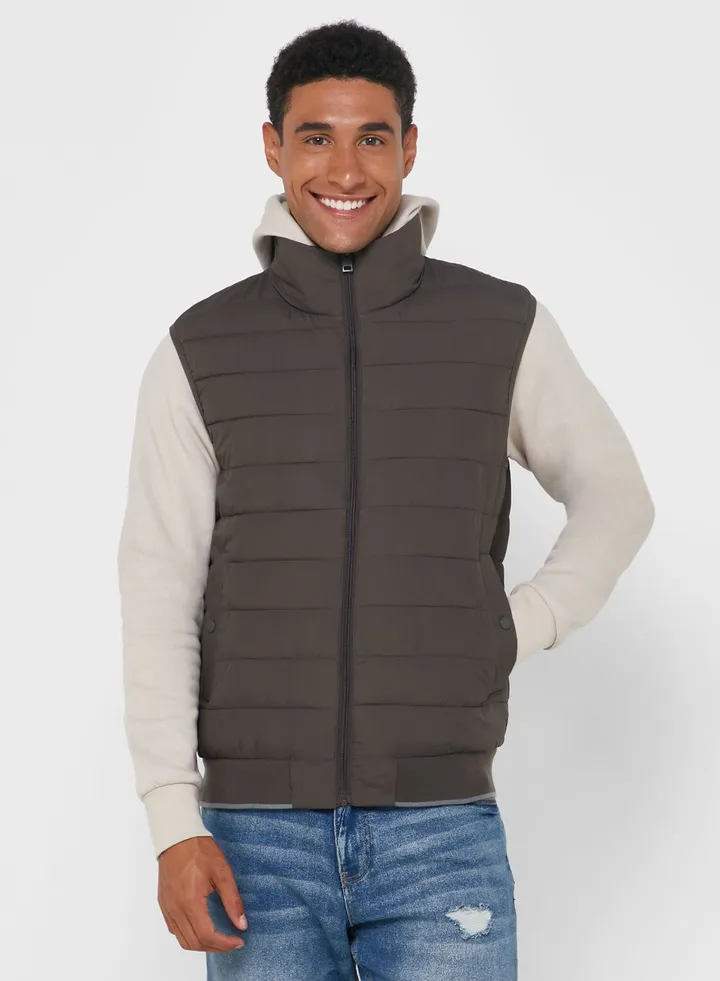Zip Through Puffer Gilet
