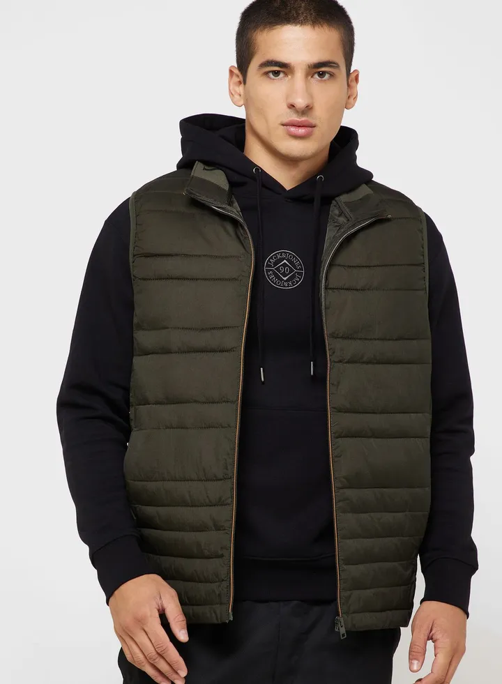 Zip Through Puffer Gilet