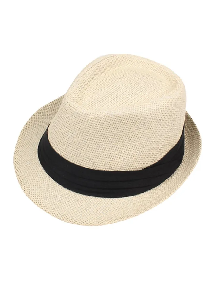 Ribbon Straw Hat Beige