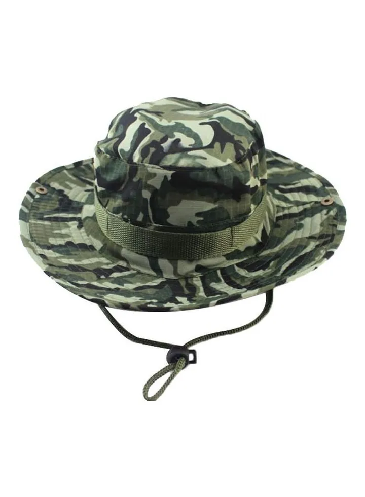 Printed Visor Hat Camouflage Green