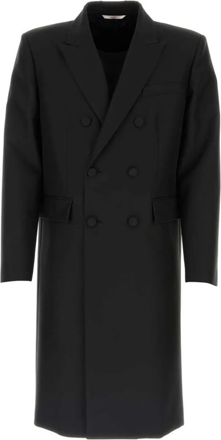 Valentino Double-Breasted Long-Sleeved Coat