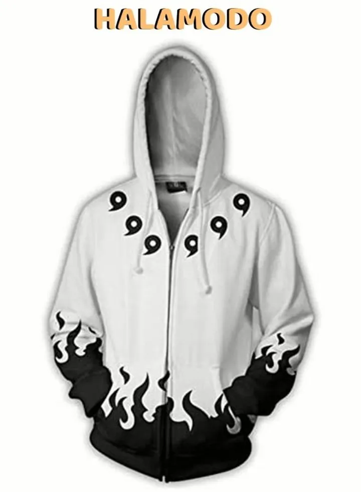 Fashion Printed Jacket Long Sleeve Hooded Sweatshirt Zipper Coat