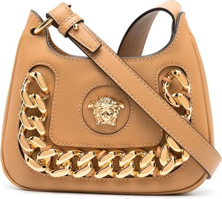 Medusa-head leather shoulder bag
