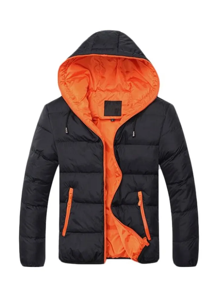 Long Sleeves Padded Jacket Black/Orange