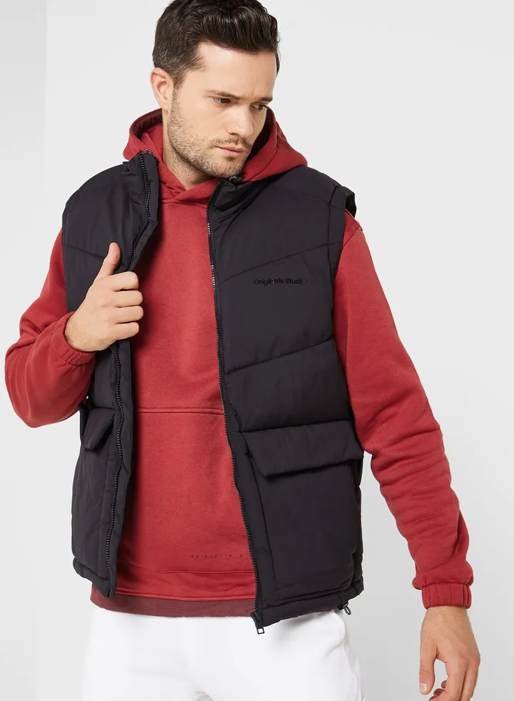 Zip Through Puffer Gilet