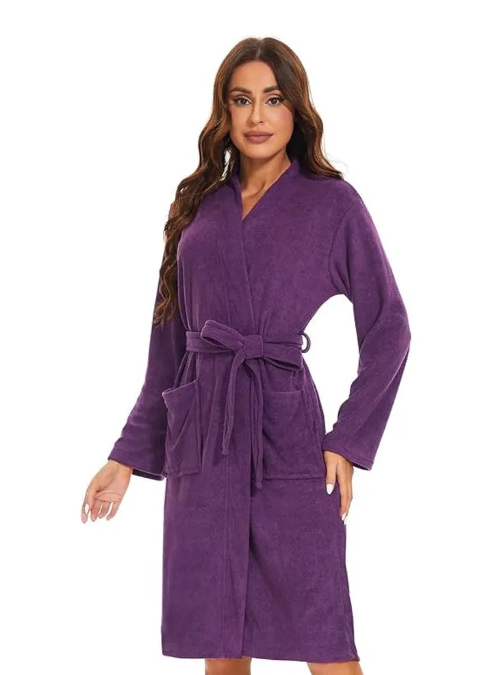 Purple Colour Nightwear Dressing Gowns Bathrobe XXXXL Size