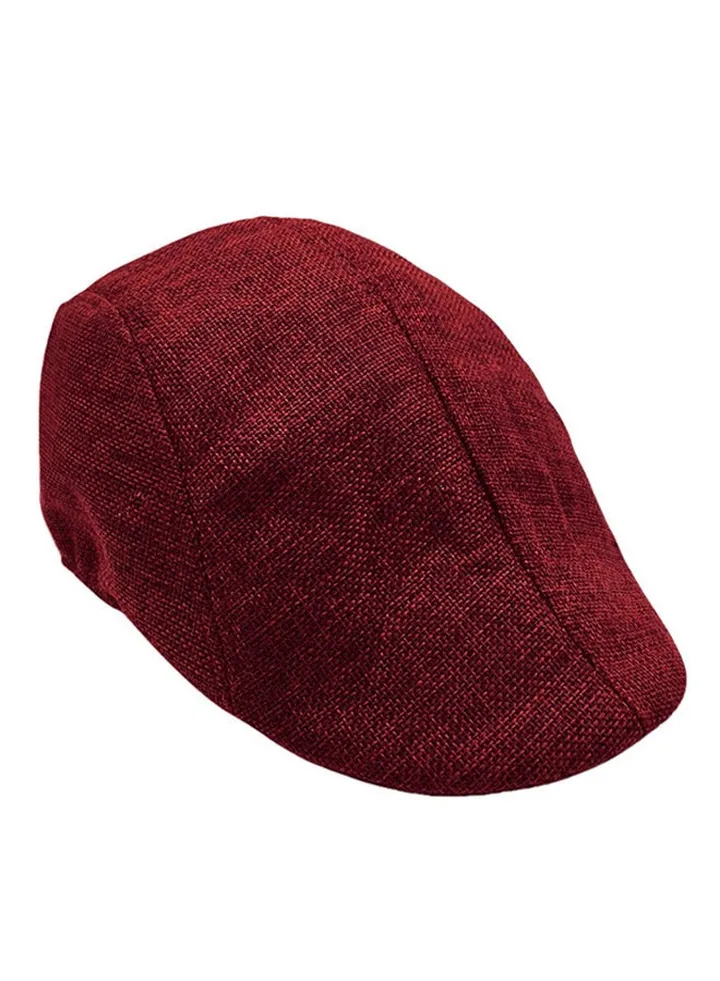 Casual Breathable Beret Flat Golf Hat HL260 Burgundy
