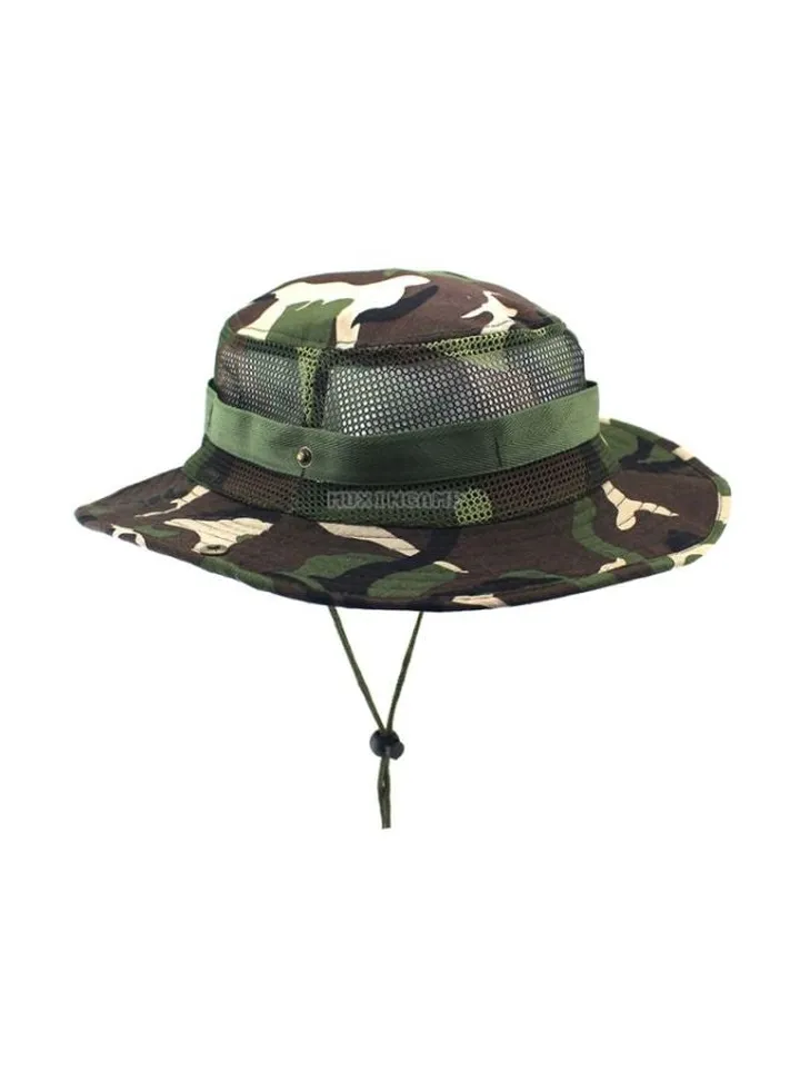 Printed Visor Hat Camouflage Green