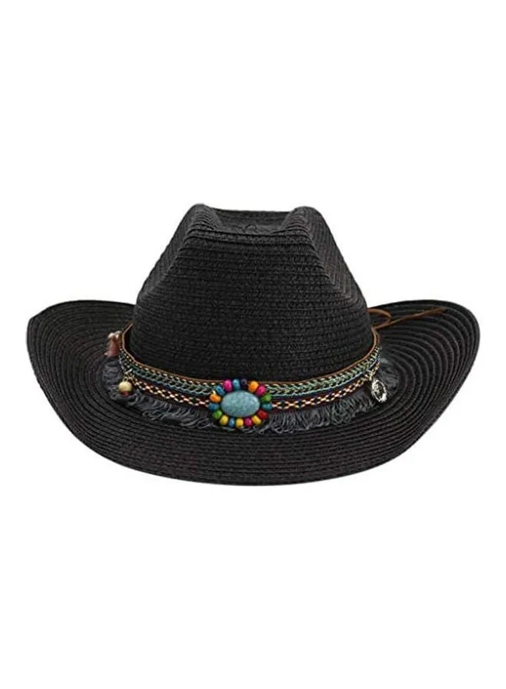 Men's & Women's Western Style Classic Cattleman Cowboy/Cowgirl Straw Hat multicolour