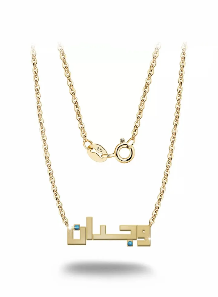 Womens necklace, chain with pendant made of 925 silver, name Wejdan