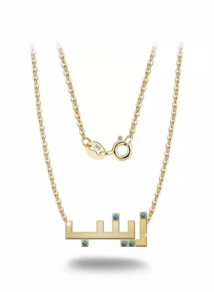 Womens necklace, chain with pendant made of 925 silver, name Zainab